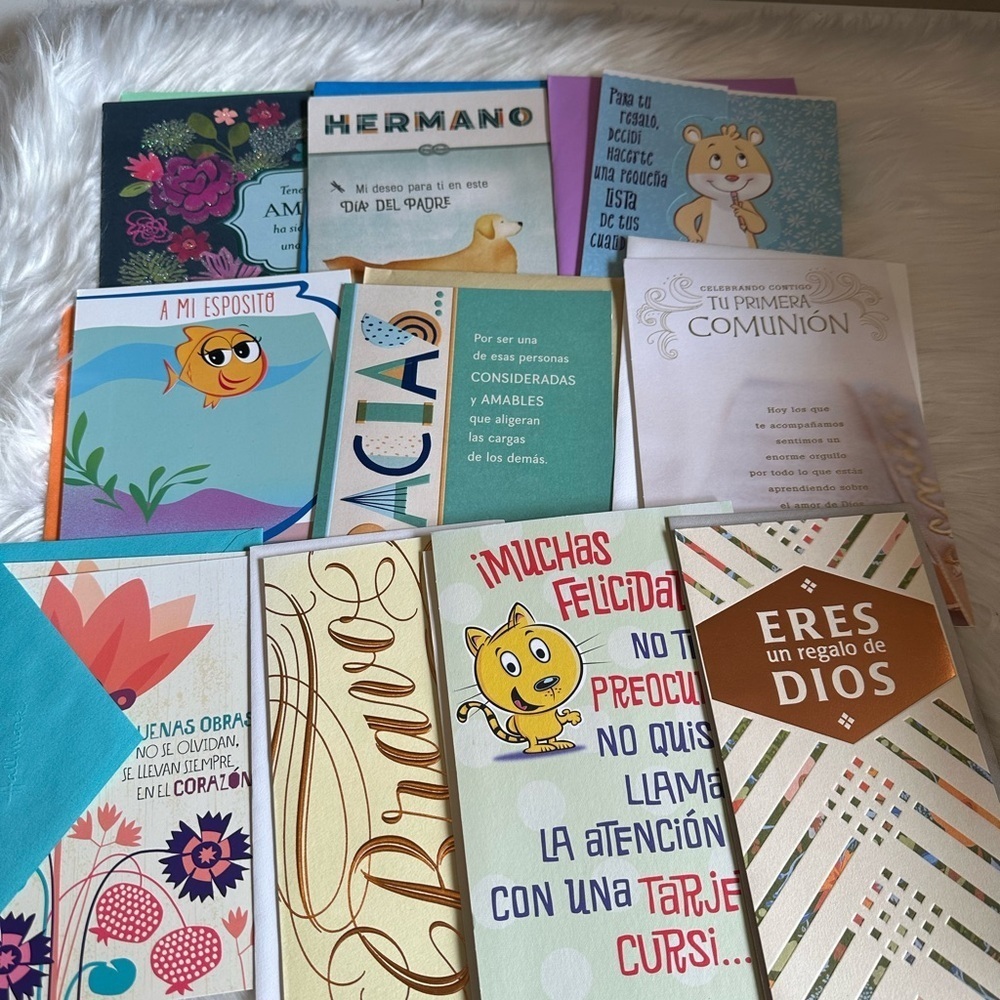 🩵5/$8 Spanish Colorful Greeting Cards Set